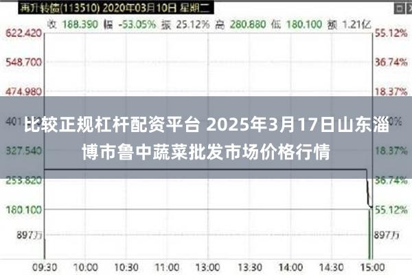 比较正规杠杆配资平台 2025年3月17日山东淄博市鲁中蔬菜批发市场价格行情